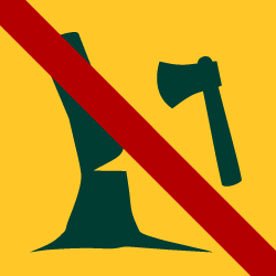 Bäume fällen verboten