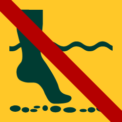 Gewässer betreten verboten