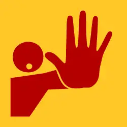 Symbol Halt, Gefahr