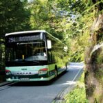 Die Busse der Hohnstein-Linie 254 starten vom Nationalparkbahnhof Bad Schandau nach Hohnstein.
